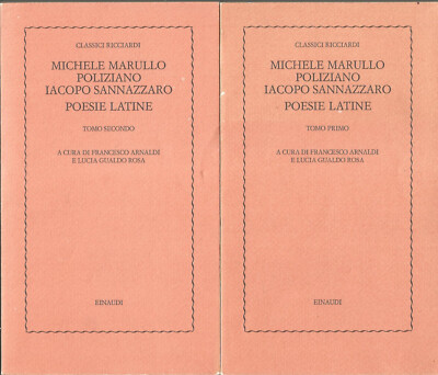 Lateinische Gedichte / Michele Marullo Tarcaniota; Engel Poliziano; Iacopo Sannazzaro