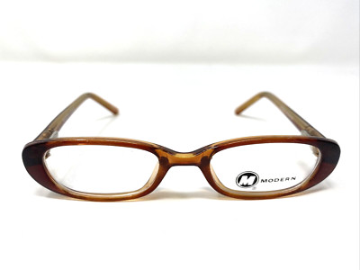 Modern CUDDLE BROWN 42-16-125 Light Brown Plastic Full Rim Eyeglasses Frame &167