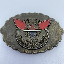 R.J.Robert  s VINTAGE 1976  CHEVROLET SALUTES AMERICA BICENTENNIAL  BELT BUCKLE