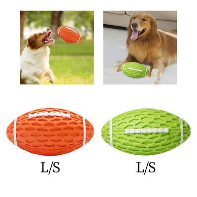 Dog Toy Balls Rugby Rubber Interactive Ball for Puppy