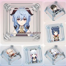 Anime Genshin Impact Team Ganyu Novel Transparent Cute Keycaps for MX Keyboard
