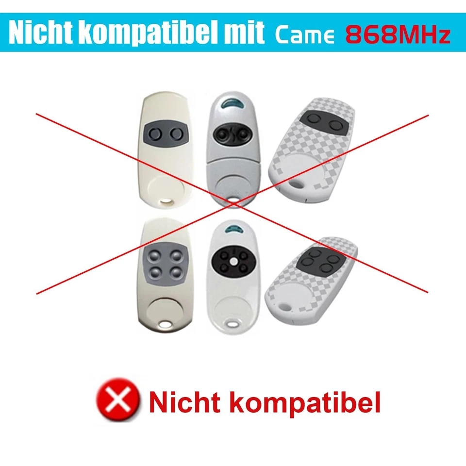 2 Stück Fernbedienung für 433MHz Came Top Handsender 432NA/432SA/432M/432EE - Bild 4 von 4