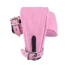 BDSM Leather Restraints Bondage Cuffs Black Fist Mitts Gloves, Lockable 2 pieces