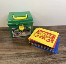 Lakeshore Giant Stencils In Carrying Case Box 35 Total Dinosaurs People Rooms