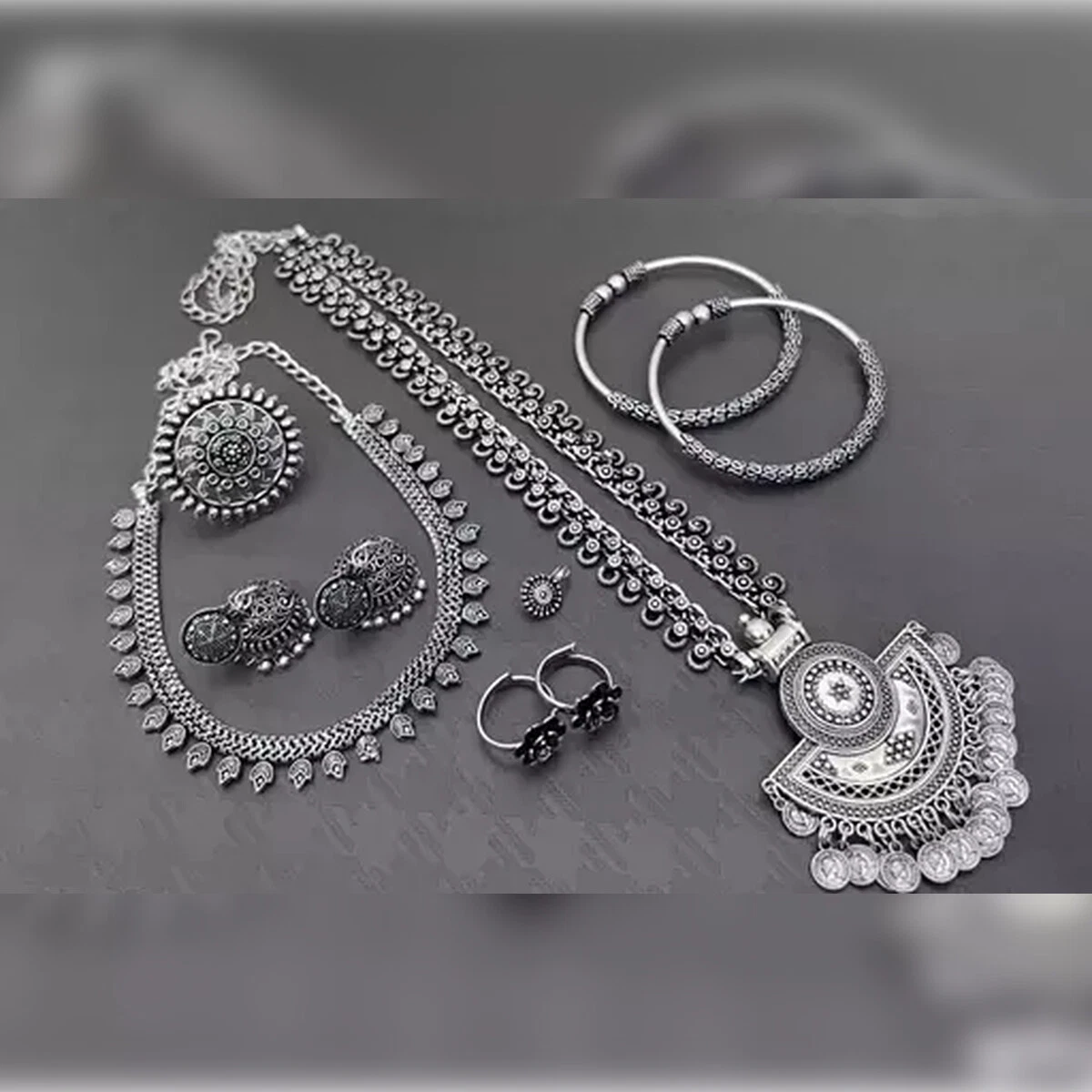 Oxidized german silver sale