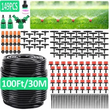 Garden 100Ft Automatic Micro Irrigation System for Garden Flower Bed,Patio,Lawn