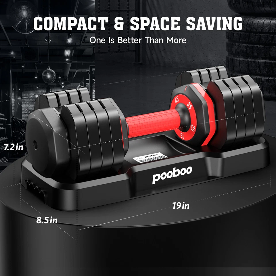 110 Lb Adjustable Dumbbells Set Weight Dumbbells Set Exercise Equipment Set 55*2 - Image 2 of 4