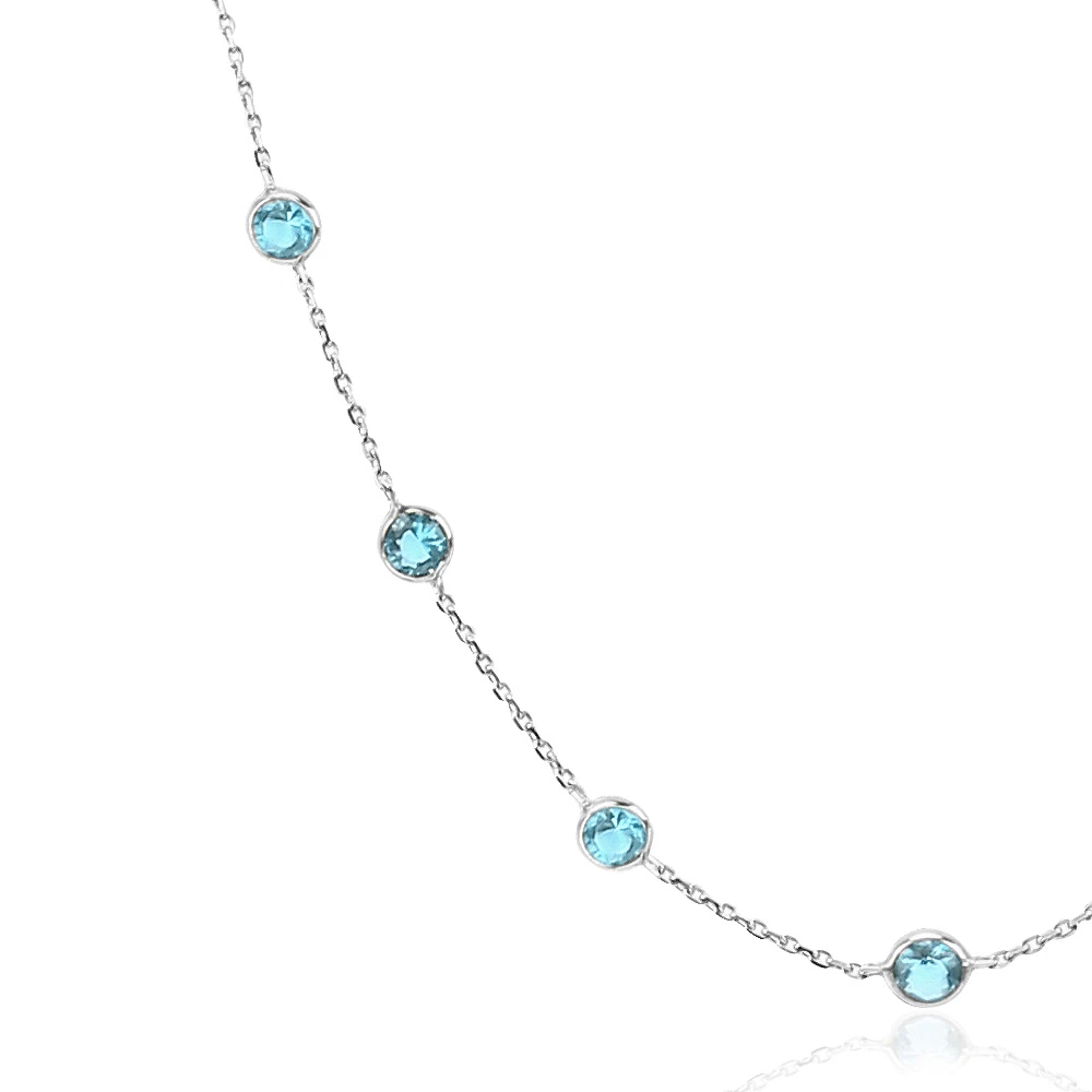 Marco Bicego 18k yellow gold Siviglia aquamarine station long necklace with  hand engraved bead stations, 36