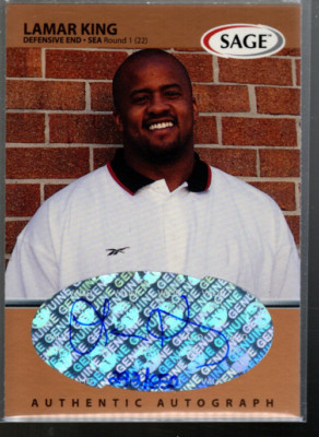 B4861- 1999 SAGE Autogramme Bronze #A28 Lamar King Auto / 650 - Nm-Mt