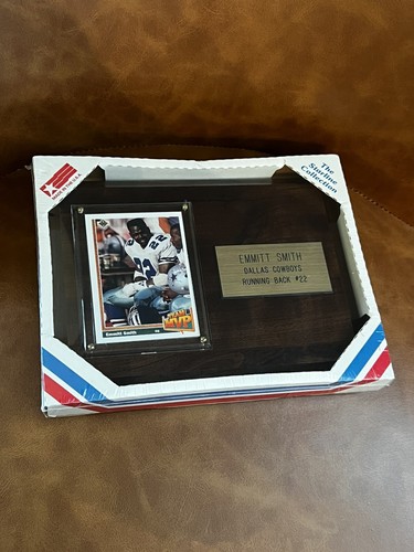 Emmitt Smith MVP Plaque Card Engraved Plate Dallas Cowboys Authentic NFL - Picture 15 of 18