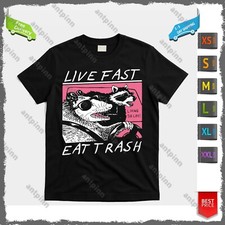 Live Fast Eat Trash Animal Funny Raccoon T-Shirt Unisex