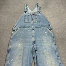 Dickies Dungarees Adult 40x30 Blue Overalls Denim Workwear Carpenter Bib Mens