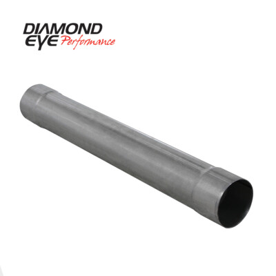 Diamond Eye 510205 Muffler Replacement Pipe 4'' Single In Single Out Aluminized 3