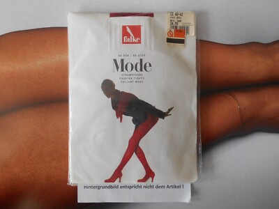 Falke Mode Strumpfhose 60 DEN Gr . 40 - 42 Rot Gemustert # 2106