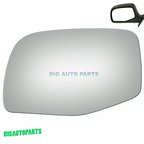 Tow Mirror Glass Replace For 1997 Ford F-450 Super Duty Left Side Flat+Adhesive