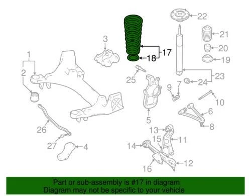 Muelle helicoidal de suspensión base delantero genuino Jaguar 2000-2006 XK8 XKR JLM20706 Foto 2 de 2