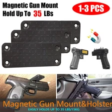 1-3 PCS Gun Magnet Mount Magnetic Holder Holster Concealed Pistol Car Desk Bed