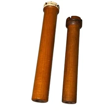 Antique Bowen Hunter Wooden Textile Bobbin Kaleidoscope Bobbinscope 12” Lot