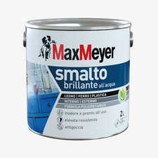 MaxMeyer Smalto All'Acqua Poliuretanico Brillante, Bianco, 2L
