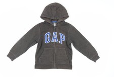 Schwarzer Hoodie mit durchgehendem Rei&szlig;verschluss f&uuml;r Jungen UK Gr&ouml;&szlig;e S