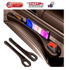 2026 Upgrade 2PCS Car Seat Gap Filler with Phone Holder,Multi-Function Car S...