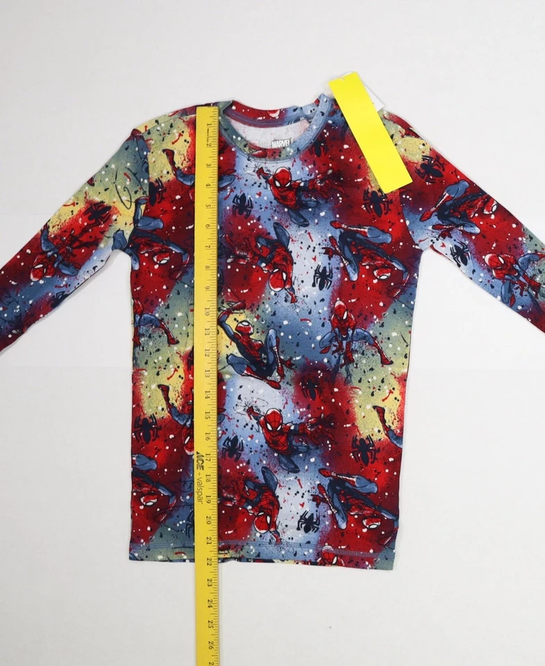 Conjunto de Pijama Gap Marvel Spiderman Niños Talla 14 Manga Larga Camisa Pantalones Azul Rojo Foto 2 de 4