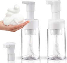 2-Pack 3.4oz/100ml Foam Pump Travel Bottles, Refillable Dispensers for Soap, Cle