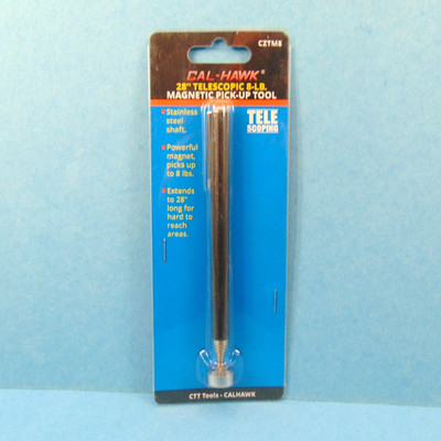 Cal-Hawk 28  Telescoping Magnetic Pick-Up Tool 8 lb. Stainless Steel Handle