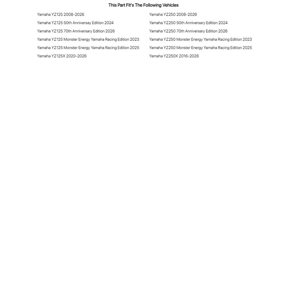 Kit de bling Tusk Billet azul para Yamaha YZ125 2008-2023 Foto 4 de 4