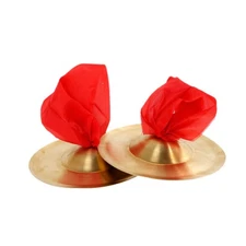 2x Finger Cymbals 6 inch Diameter Hand Cymbals for School Dance Party