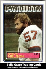 1983 Topps Steve Nelson #335 New England Patriots NFL Football