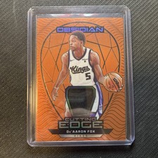 2023 Panini Obsidian Electric Etch orange 01/99 De'Aaron Fox 🏀 bookend 