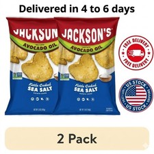  2 pack Jackson  s Classic Potato Kettle Chips with Sea Salt, Avocado Oil, Free