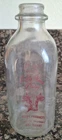 Vintage Rocky Home Dairy Quart Glass Milk Bottle Jug - Lakeside, California