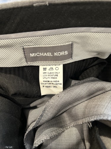 Michael Kors %100 Wool Natural Stretch RN 90736 42 X 28 Grey - Picture 6 of 6