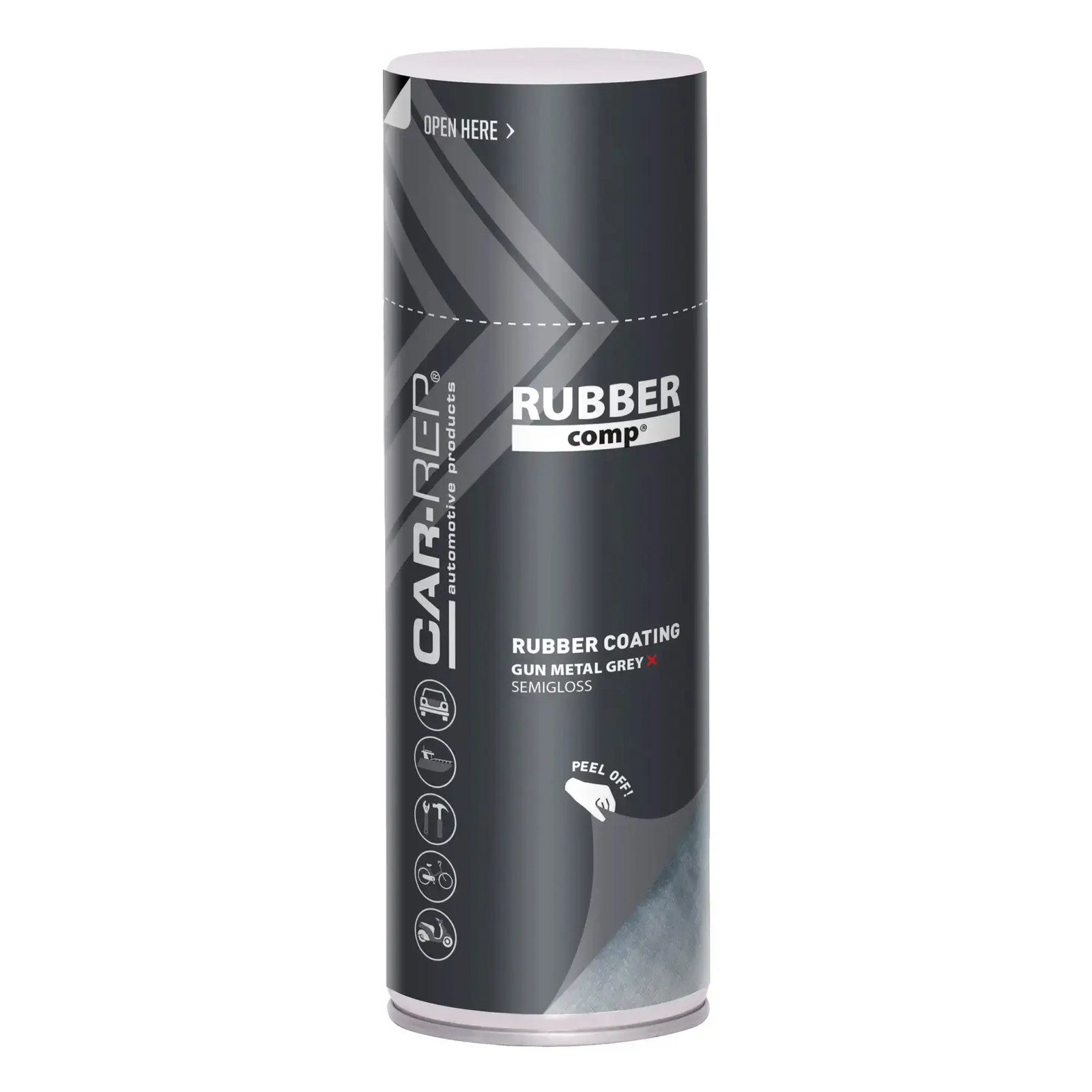 x2 Maston Car-Rep Auto Spray Rubber-Comp Gun Metal Grey Semi-Gloss 400ml