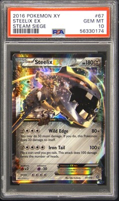 2016 POKEMON XY STEAM SIEGE #67 STEELIX EX PSA 10 | eBay