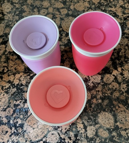 **Ships Free**   Lot (3) Munchkin 360 Sippy Cups 10 oz. BPA Free