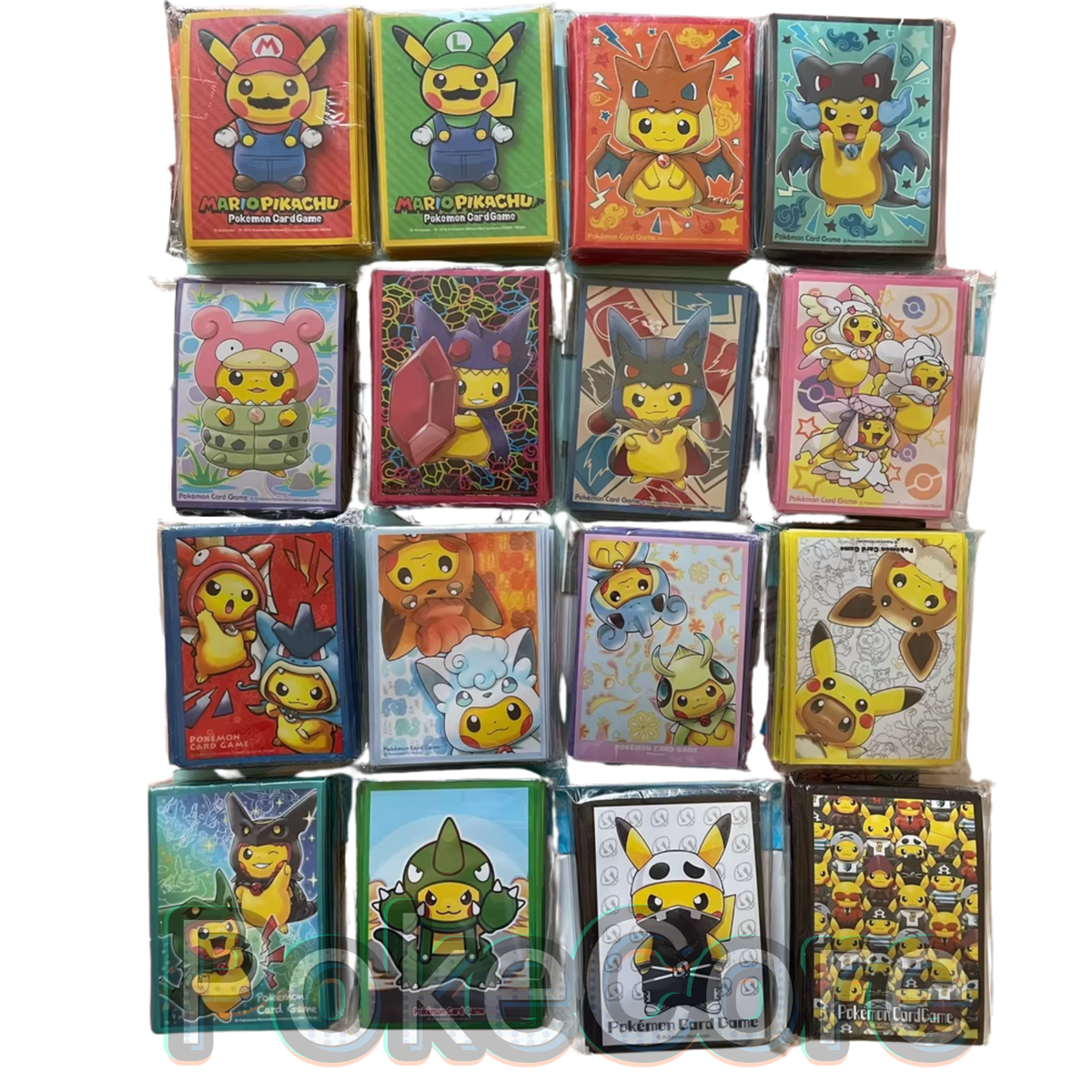 Pokémon Poncho Pikachu Card Sleeves Full Set 16 Designs 1pc Each Cosplay  Pikachu