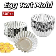 50Pcs Tart Muffin Molds Egg Tart Cup Mold Pastry Tools Kitchen Baking Mold