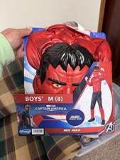 Disfraz Jazwares Capitán América Hulk Rojo Niños’ M (Talla 8) Nuevo Con Etiquetas Nuevo En Caja