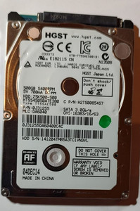 Hitatchi HGST 500GB  SATA Festplatte 2,5" HDD 3Gbs 5400rpm HTS545050A7E380