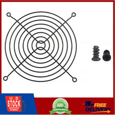 Easycargo 2pcs 140mm Fan Grill 140mm Guard Black with Screws Black 140mm 