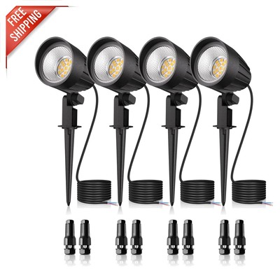 4 Pack 12V Outdoor Spotlights - High Brightness Warm White  Landscape Lights