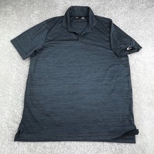 Oakley Polo Shirt Men Medium Grayish Blue Performance Golf Stretch Hydrolix