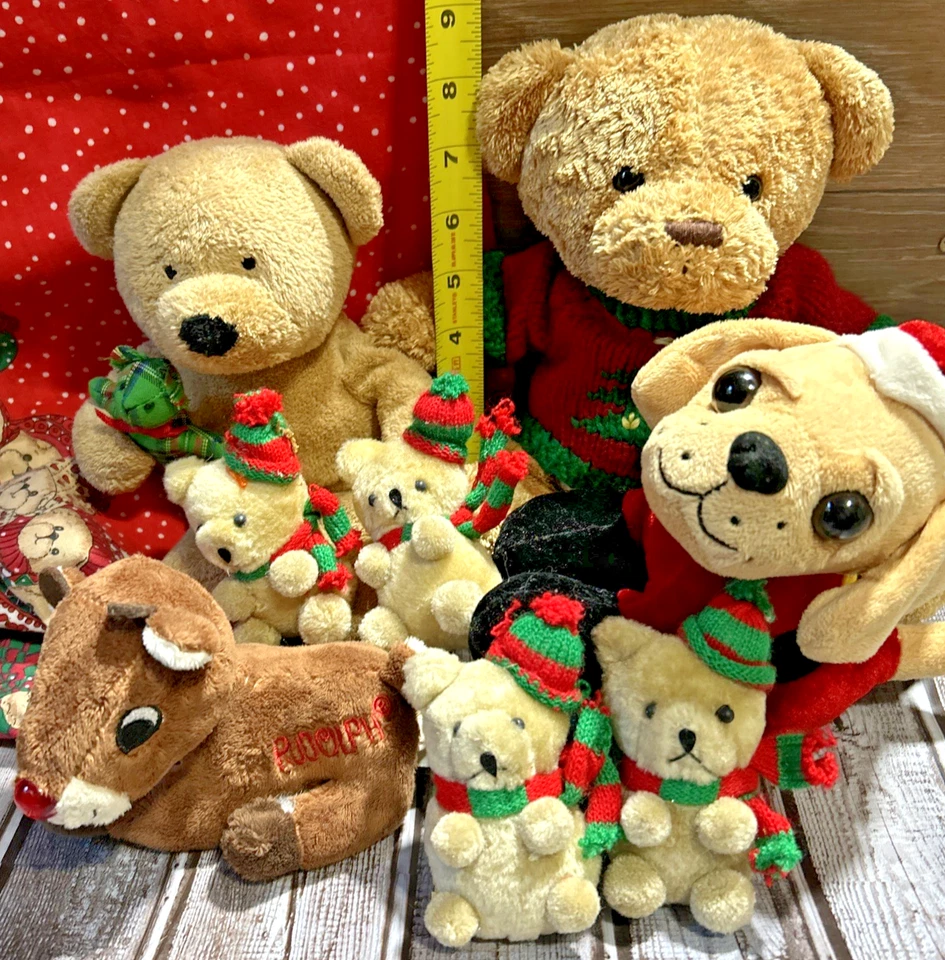 Lote de Peluche Navidad Wishpets Spencer Dan Dee Rudolph Ty Pluffies + Osos Foto 4 de 4