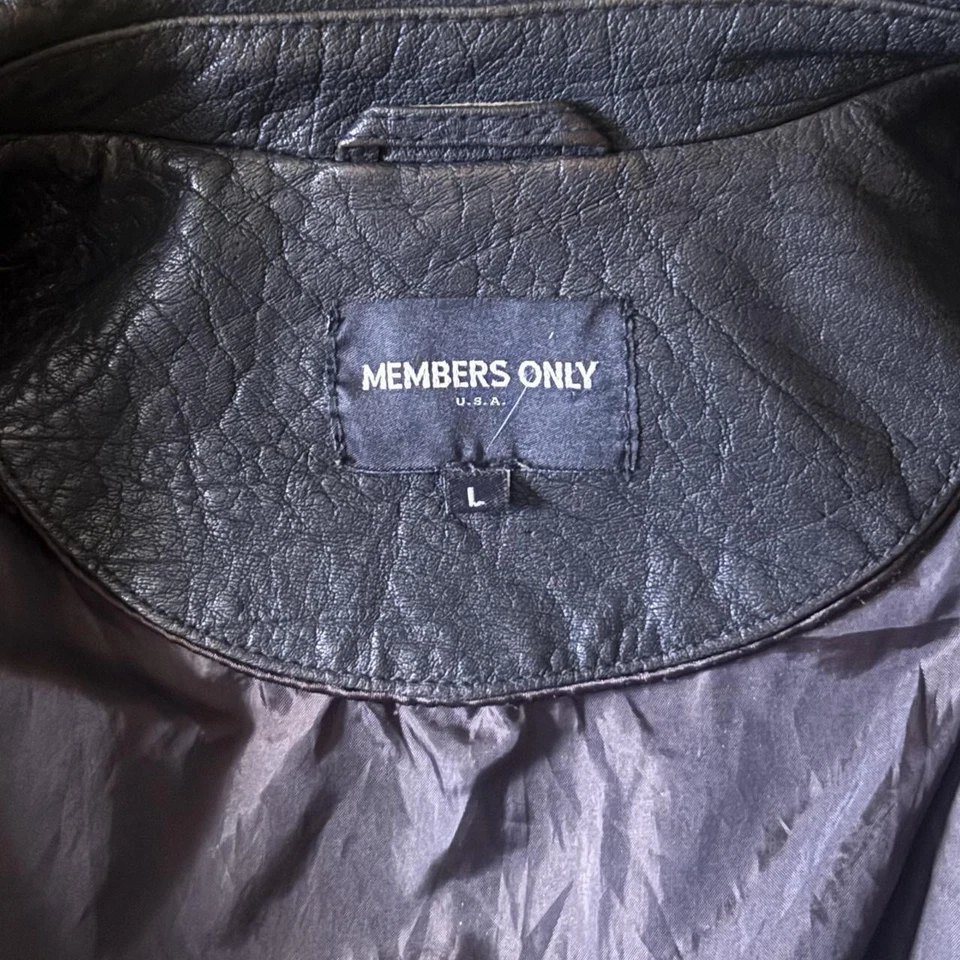 Vintage Members Only Leather Jacket - Image 4 of 4
