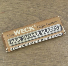 5 Vintage Weck Hair Shaper Razor Blades