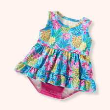 Pete & Lucy Tropical Pineapple Floral Cotton ...