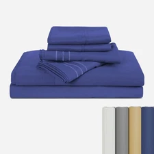 1800 Series 6-Piece Bed Sheet Set Soft Deep Pocket Twin King Queen Full Sheets